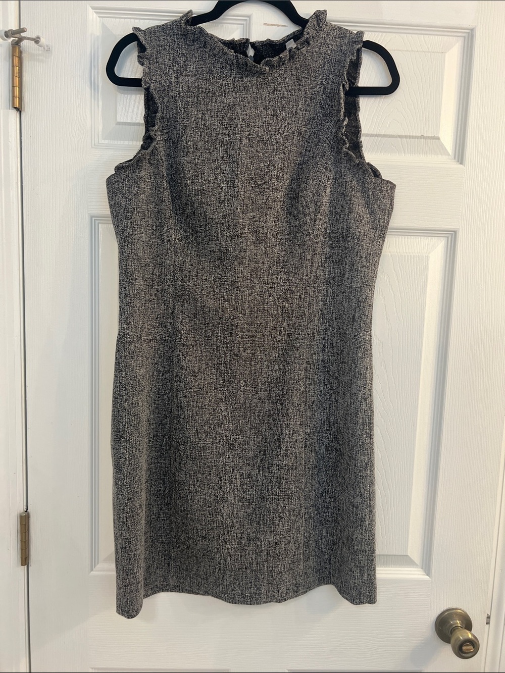 LOFT Textured Sleeveless Mini Dress in Heather Gray
